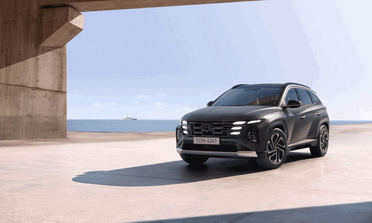 Hyundai parked in concrete building