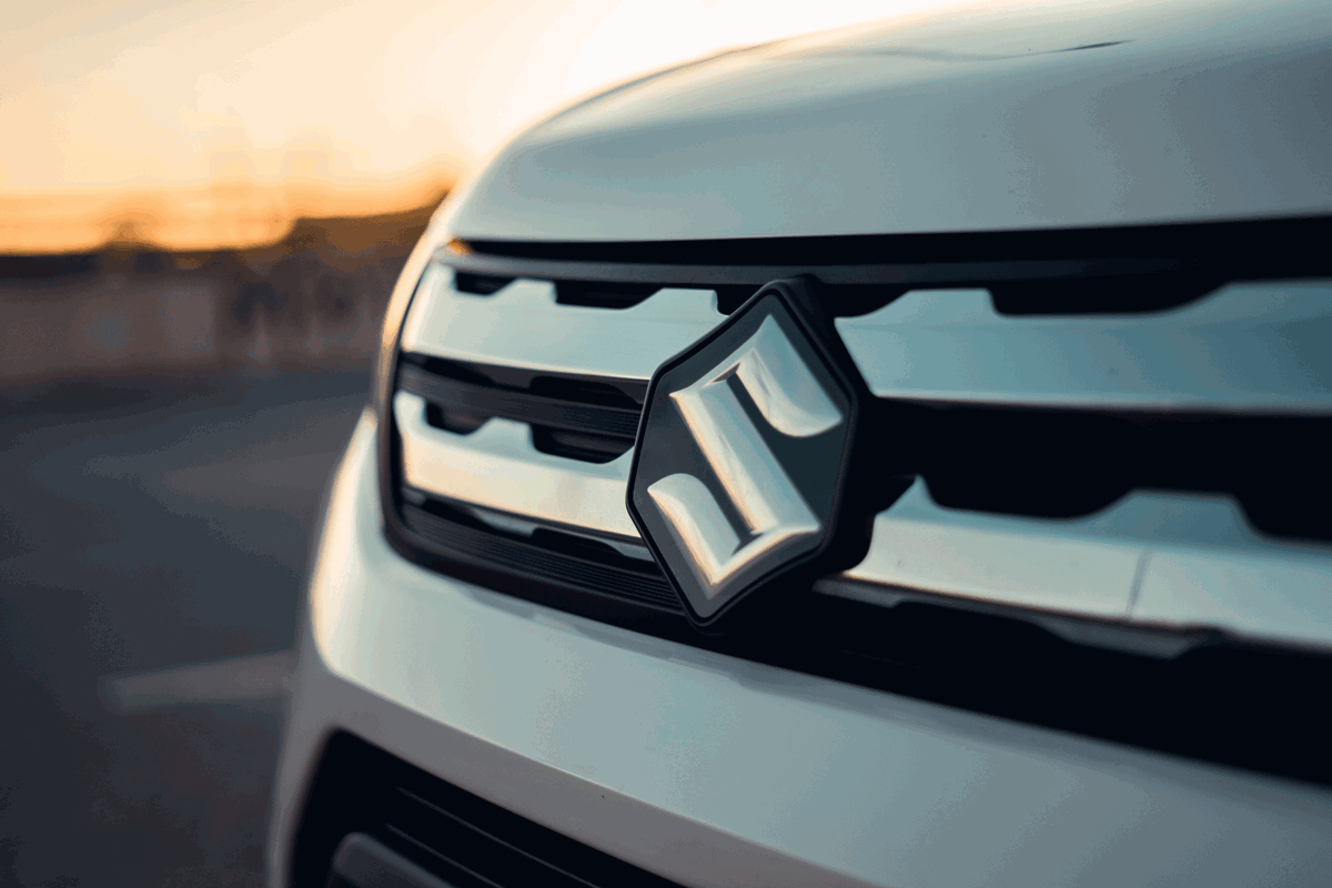Suzuki Badge on front of car