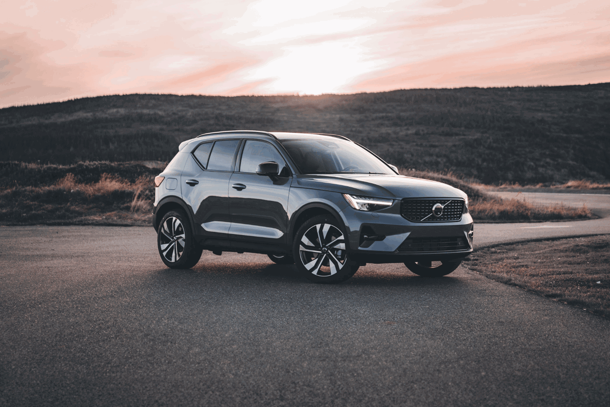 Volvo parked on road