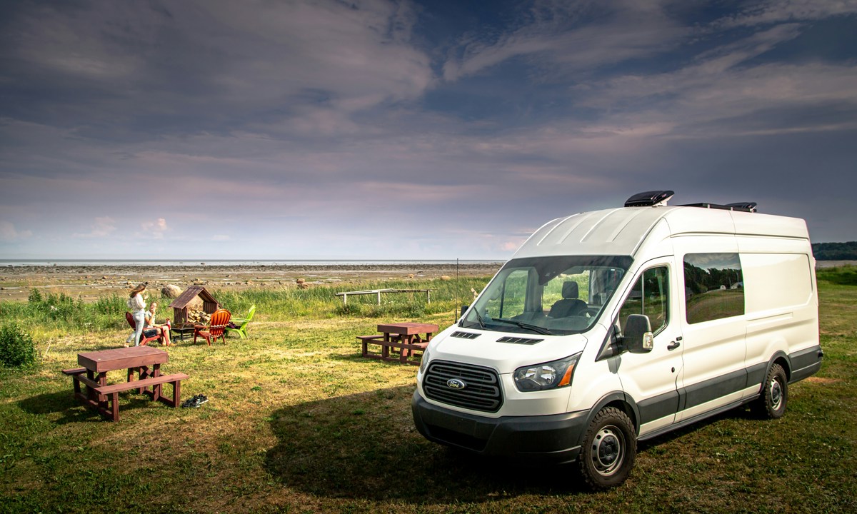 Van gap insurance. Van sitting in field on campsite